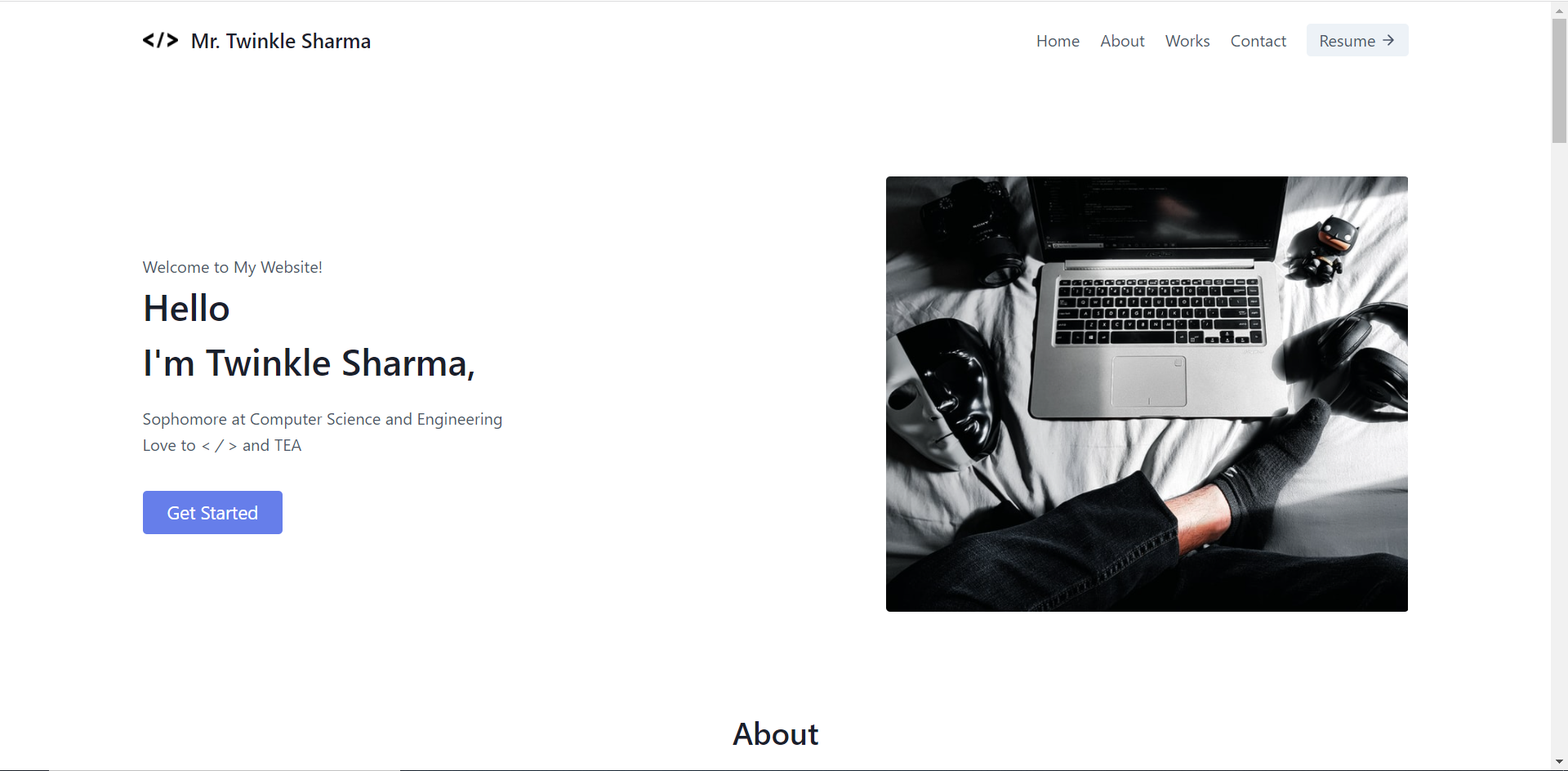 Tailwind Portfolio Şablon